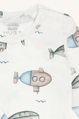 Bambus Langarm Body Buller Submarine Ivory von Hust and Claire