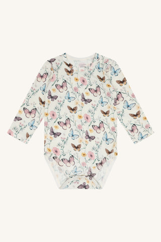Bambus Langarm Body Buller Butterfly Ivory von Hust and Claire