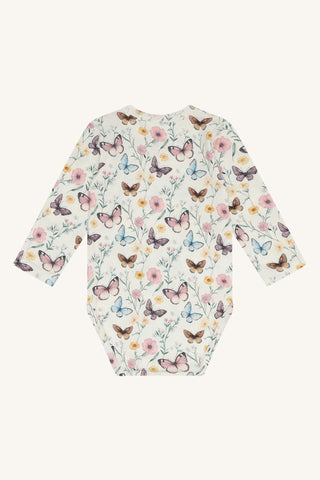 Bambus Langarm Body Buller Butterfly Ivory von Hust and Claire