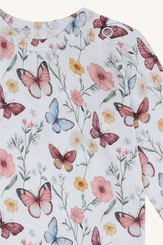 Bambus Langarm Body Buller Butterfly Water Blue von Hust and Claire