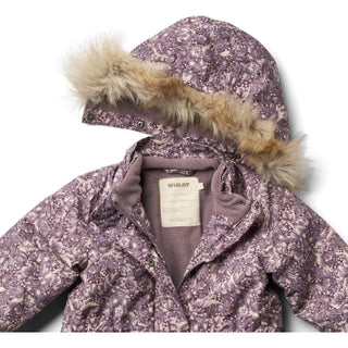 Winterjacke Mathilde Tech für Kids mit Lila Tulpenprint von Wheat