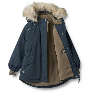 Winterjacke Mathilde Tech Blau für Kids von Wheat