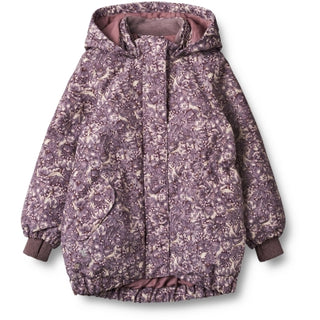 Winterjacke Tove Tech für Kids mit Lila Tulpenprint von Wheat