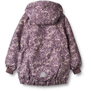 Winterjacke Tove Tech für Kids mit Lila Tulpenprint von Wheat