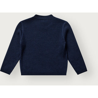 Merinowolle Strickpullover Pil Blues Blau von Hust and Claire