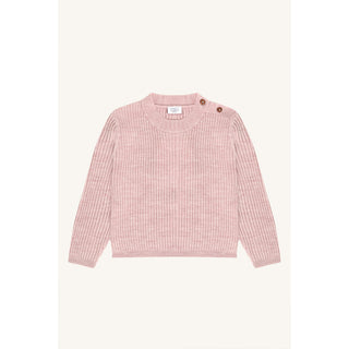Merinowolle Strickpullover Pil Heather Rosa von Hust and Claire