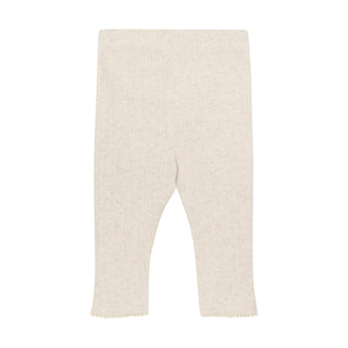 Baby-Leggings White Sand Melange mit Lochmuster von Fixoni