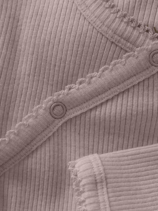 Modal Wickelbody Pale Mauve Melange von Fixoni