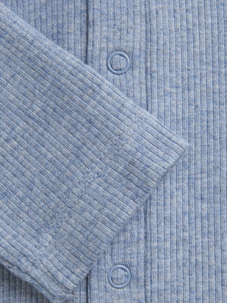Modal Strampler Rain Washed Melange Blau von Fixoni