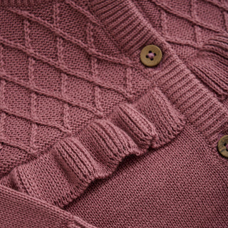 Strickjacke in Mauve von Fixoni