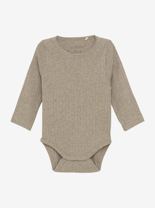 Langarm Body Mocha Meringue Melange von Fixoni