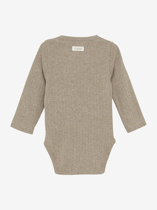 Langarm Body Mocha Meringue Melange von Fixoni