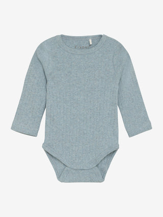 Langarm Body Arona Melange Blau von Fixoni