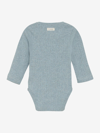 Langarm Body Arona Melange Blau von Fixoni