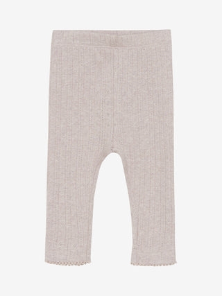 Baby-Leggings Violet Ice Melange mit Lochmuster von Fixoni