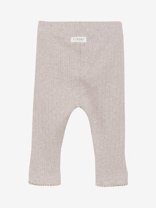 Baby-Leggings Violet Ice Melange mit Lochmuster von Fixoni