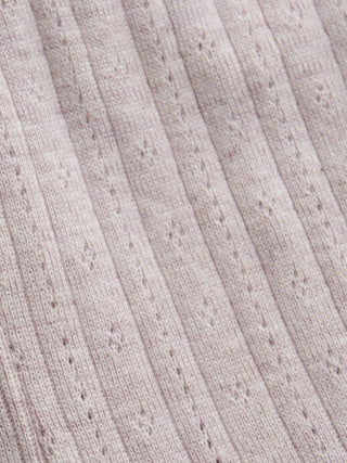 Baby-Leggings Violet Ice Melange mit Lochmuster von Fixoni