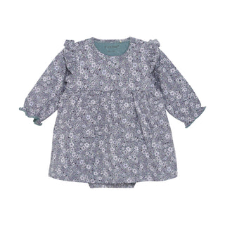 Babykleid Tistle Lila mit Blumenmuster von Fixoni