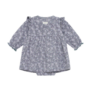 Babykleid Tistle Lila mit Blumenmuster von Fixoni