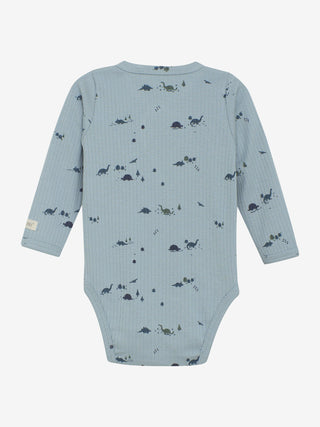 Modal Wickelbody Arona Blau mit Dinoprint von Fixoni