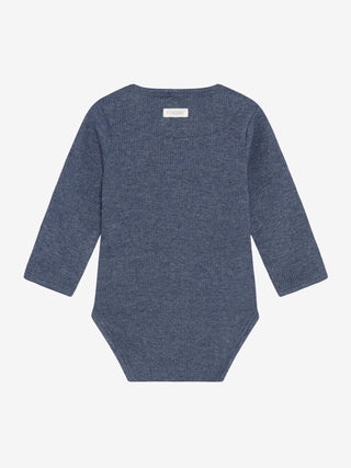 Modal Rib-Body Vintage Indigo Melange Blau von Fixoni
