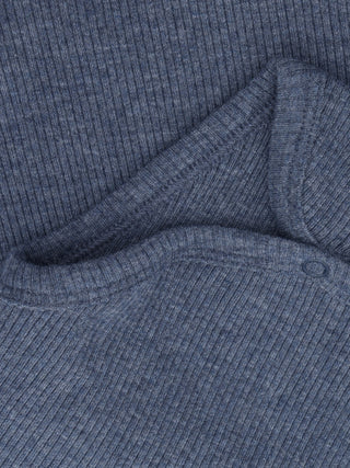Modal Rib-Body Vintage Indigo Melange Blau von Fixoni