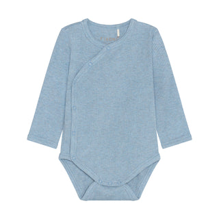 Modal Wickelbody Mountain Spring Melange Blau von Fixoni