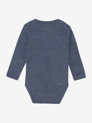 Modal Wickelbody Vintage Indigo Melange Blau von Fixoni