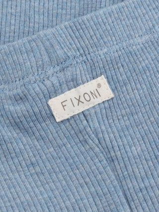 Modal Rib-Leggings Mountain Spring Melange Blau von Fixoni