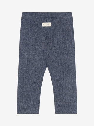 Modal Rib-Leggings Vintage Indigo Melange Blau von Fixoni