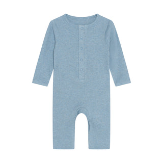 Modal Strampler Mountain Spring Melange Blau von Fixoni