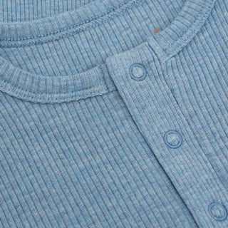 Modal Strampler Mountain Spring Melange Blau von Fixoni