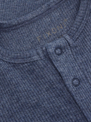 Modal Strampler Vintage Indigo Melange Blau von Fixoni
