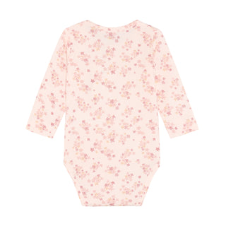 Bambus Langarm Body Soft Pink mit Blumenprint von Fixoni