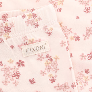 Bamboo leggings in soft pink with a fine floral print from Hust and Claire