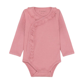 Modal Wickelbody Dusty Rose von Fixoni