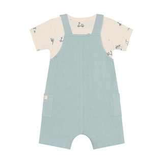 Bambus Babylatzhose kurz mit Body Türkis von Fixoni