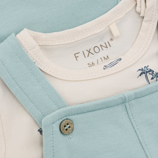 Bambus Babylatzhose kurz mit Body Türkis von Fixoni