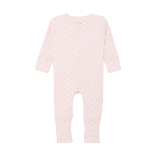 Langarm Romper Rosa mit feinem Blumenprint von Fixoni