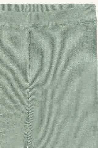 Lange Bambus-Strickhose Lui Forest Fog von Hust and Claire