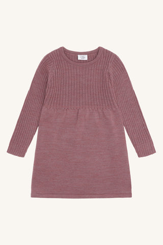Merinowolle Strickkleid Duri Pale Mauve von Hust & Claire