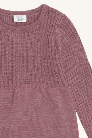 Merinowolle Strickkleid Duri Pale Mauve von Hust & Claire