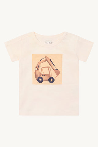 T-Shirt Weiss mit Baggerprint von Hust & Claire