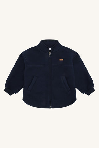 Merino Wollfleece Jacke Emi Blau von Hust & Claire
