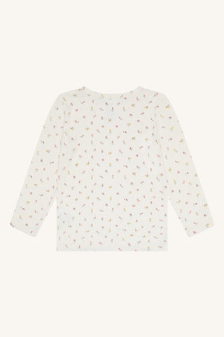 Bambus Langarm Shirt Austin Ivory mit Blumenprint von Hust and Claire