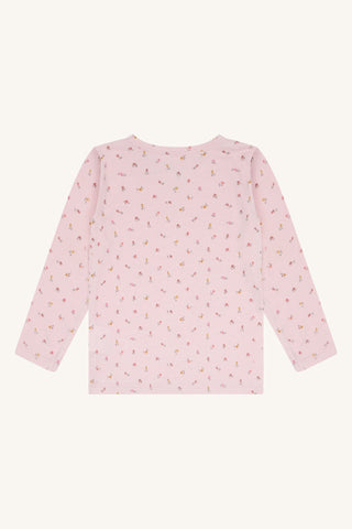 Bambus Langarm Shirt Austin Chalk Pink mit Blumenprint von Hust and Claire