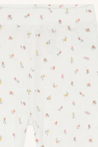 Bambus Leggings Ludo Ivory mit Blumenprint von Hust and Claire