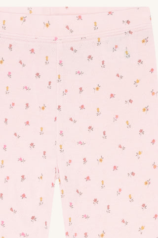 Bambus Leggings Ludo Chalk Pink mit Blumenprint von Hust and Claire
