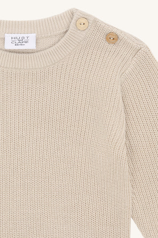 Bambus Feinstrick-Pullover Pos Sandshell von Hust and Claire
