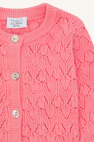 Strickjacke Cilja Koralle-Pink von Hust & Claire